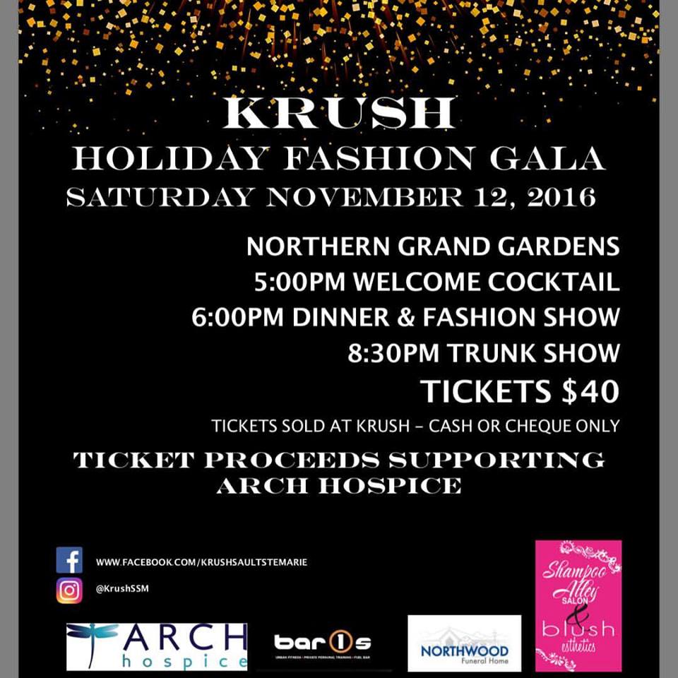 KRUSH Holiday Fashion Gala Fundraiser November 12, 2016